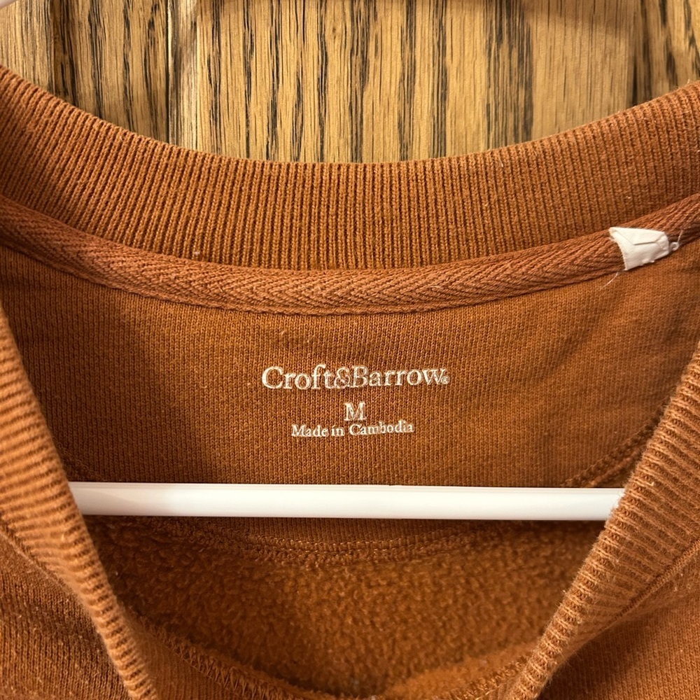 Croft & Barrow Big Buck Brewhouse Orange Crewneck Sweatshirt Medium - Picture 4 of 6